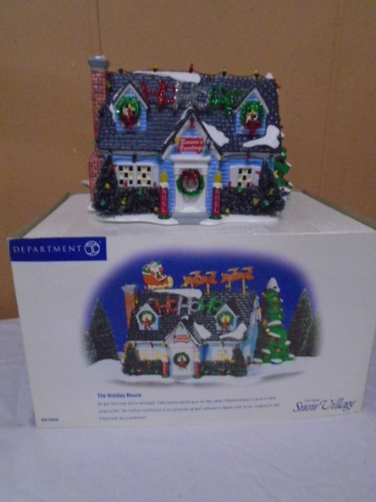 Department 56 "The Holiday House"Lighted Handpainted Ceramic House