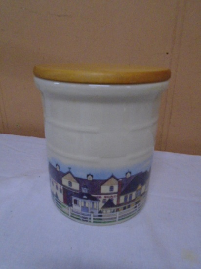 Longaberger Pottery Homestead 2 Qt Crock w/Lid