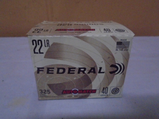 325 Round Box of Federal .22 LR Centerfire Cartridges