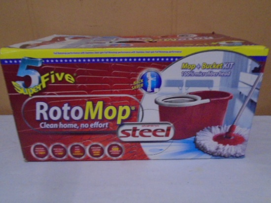 Super Five Roto Mop Mop & Bucket Kit