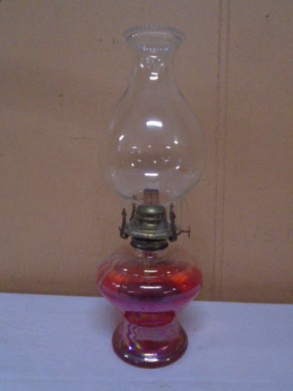 Vintage Glass Oil Lamp