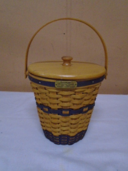 Longaberger JW Collection Miniature 2001 Edition Banker's Waste Basket