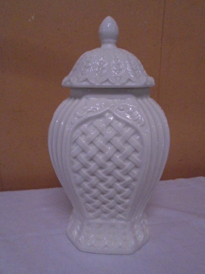 Decorative Ceramic Covered Jar