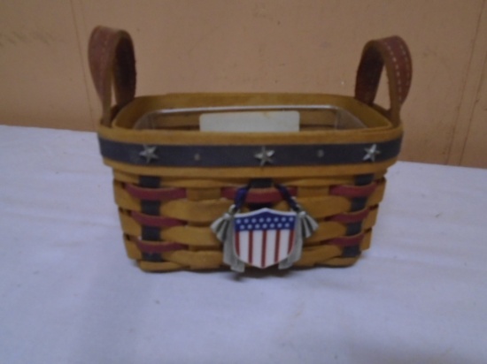 2003 Longaberger Collectors Clup Salt & Pepper Basket w/Protector