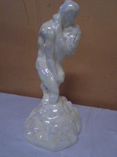 Nude Kissing Couple Porcelain Figurine