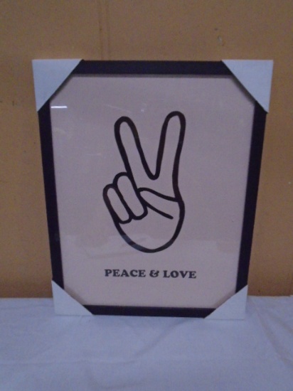 Peace and Love Framed Wall Art