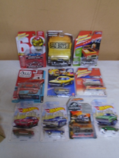 11pc Group of 1:64 Scale Die Cast Cars & Trucks