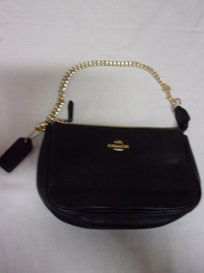 Ladies Coach Black Leather Clutch