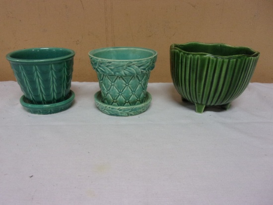 3pc Group of Vintage McCoy Pottery Planters