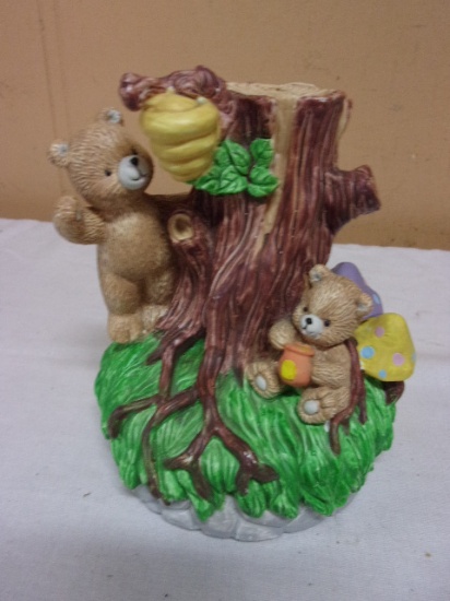 The San Fransisco Music Box Co Bear on Tree Music Box