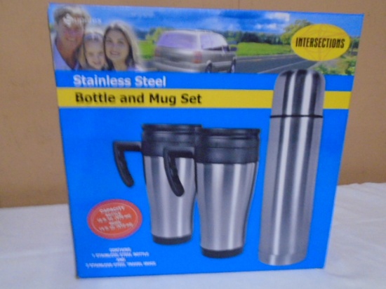 Intersections Stainless Steel Bottle and Mug Set