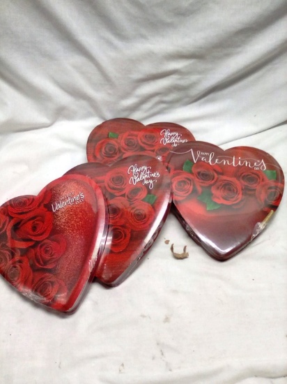 Qty. 4 Heart Boxes of Chocolates 15 Pieces per box
