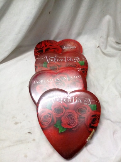 Qty. 4 Heart Boxes of Chocolates 15 Pieces per box