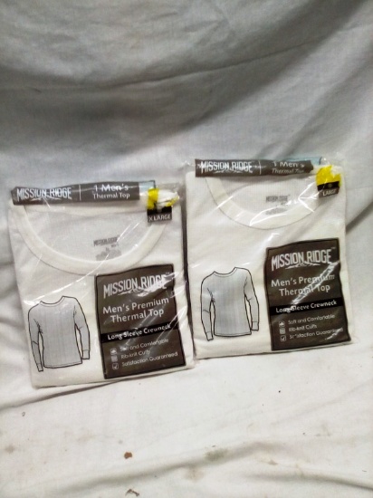 Men's Long Sleeve Thermal Shirts 1 Size Large and 1 Size Xlarge