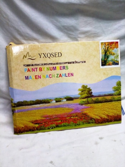 19"x16" Canvas Paint by Numbers Set includes paints and brushes