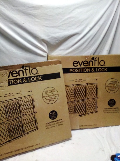 Pair Of EvenFlo Position and Lock Safety Gates