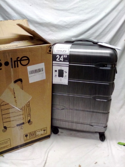 CoolLife 24" 4 Wheeled Telescoping Handle Hard Side Luggage Piece