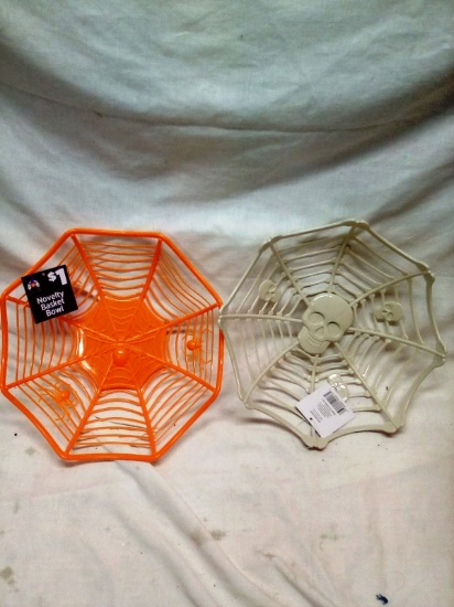 2 Halloween Novelty  basket Bowls