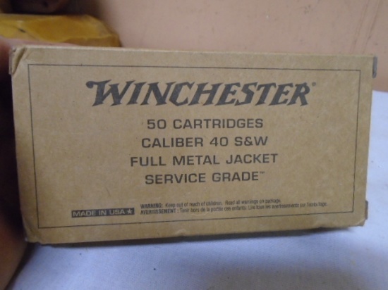 50 Round Box of Winchester 40 S & W Service Grade Cartridges