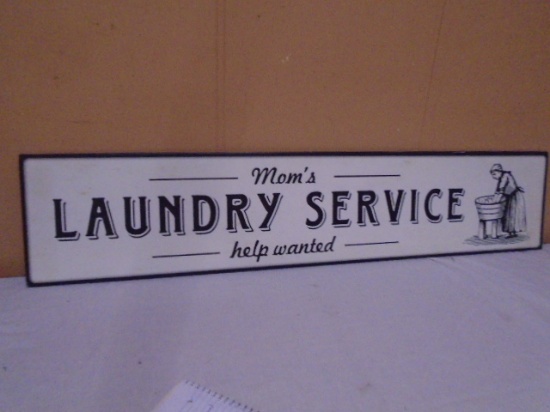 Mom's Laundry Service Metal Sign