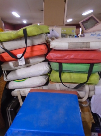 13pc Group of Boat Cushion Floatation Devices