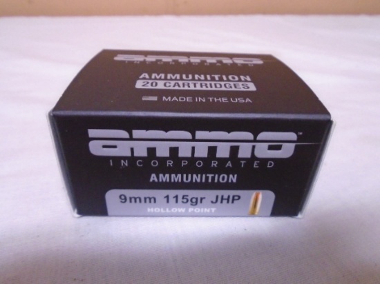 20 Round Box of Ammo Incorperated 9mm Cartridges