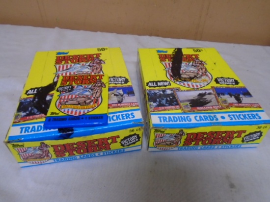 (2) 36ct Boxes of Topps Desert Storm Unopened Wax Pack Trading Cards