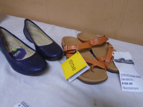 Brand New Ladies Strive Nusa Slide Sandals & Croft & Barrow Ortholite Shoes