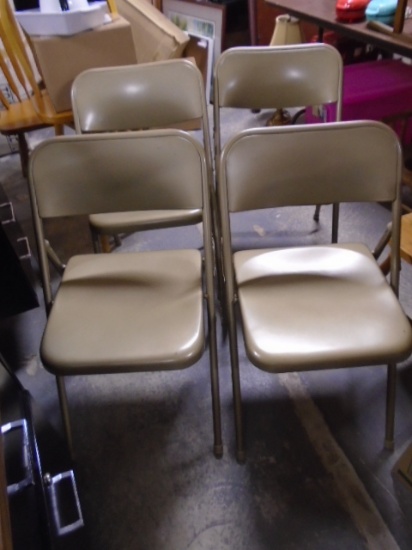 Set of 4 Samsonite Metal Folding Chairs