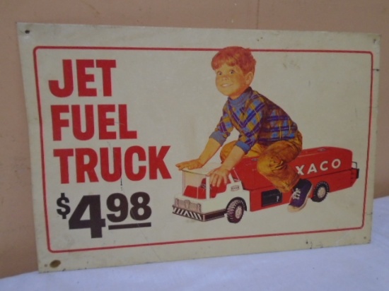 Metal Texaco Jet Fuel Truck Sign