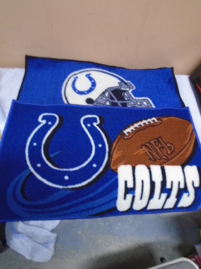 2 Indianapolis Colts Rubber Backed Rugs