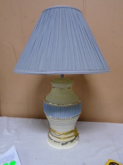 Blue & White Table Lamp
