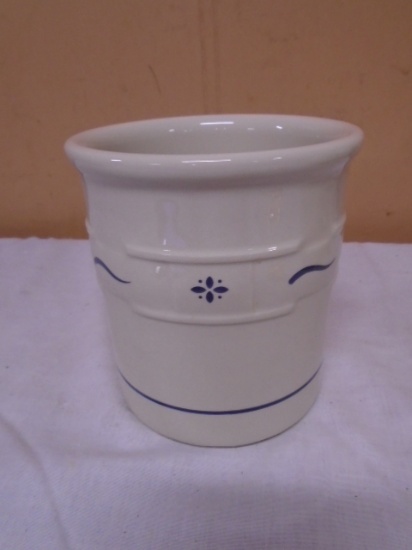 Longaberger Woven Traditions Hertitage Blue 5 1/2" Utensil Crock