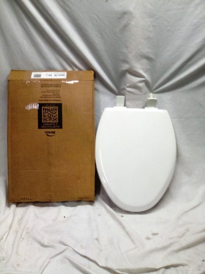 Elongated White Toilet Seat