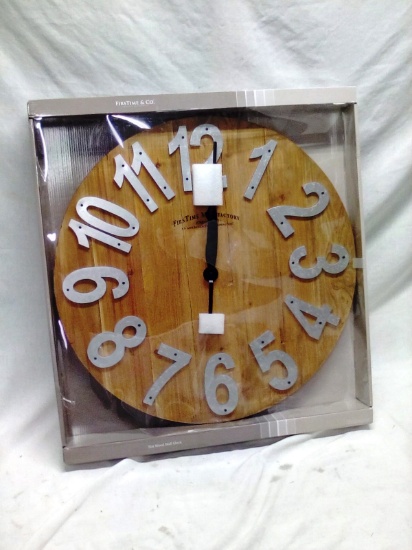 22" Wood First Time Manufactory Battery Operated Clock
