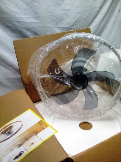 20" Diameter Flush Mount Ceiling Fan and Light