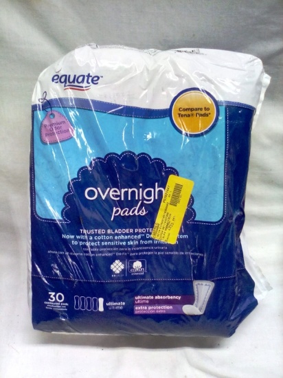 Equate 30 Pack of Overnight Pads