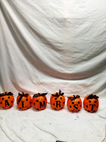 6 Lettered Pumpkins