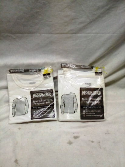 Mission Ridge Men's Thermal Shirts Qty. 1 Size Medium and 1 Size Xlarge