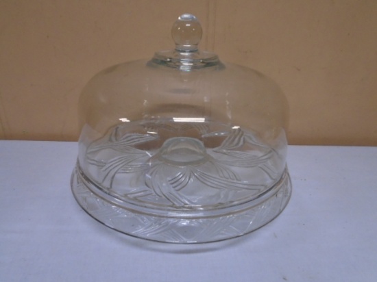 Beautiful Glass Dome Pedistal Cake Stand