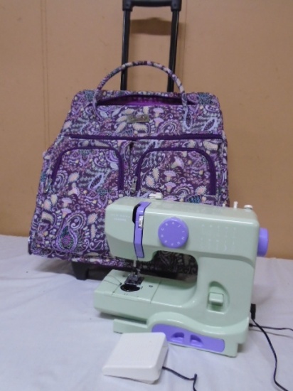 Everything Mary Deluxe Portable Rolling Sewing Machine Case