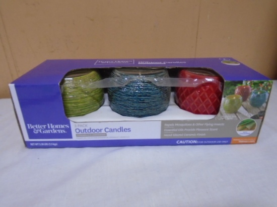 3 Pack Better Homes and Gardens Citronella Outdoor Candles