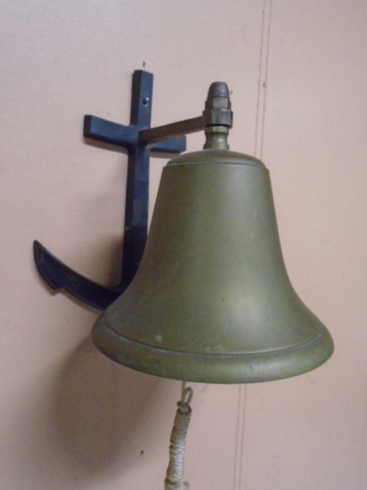 Brass Bell w/Anchor Hanger