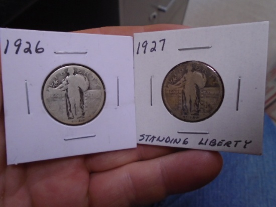 1926 and 1927 Standing Liberty Quarters