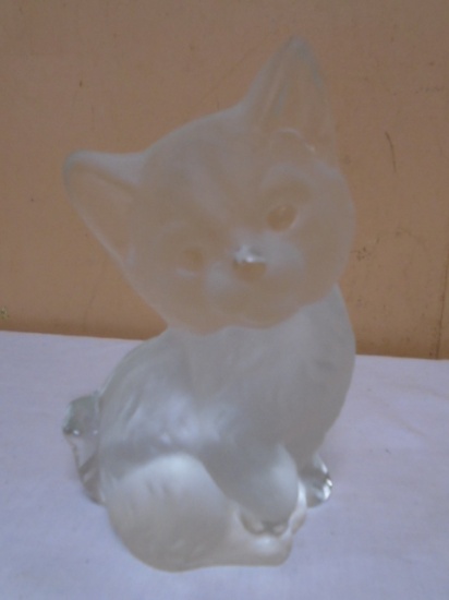 Viking Glass Frosted Cat