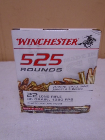 525 Round Box of Winchester 22 LR Rimfire Cartridges