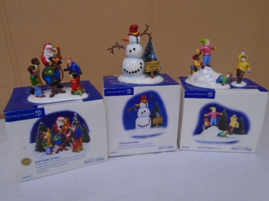Department 56 Santa Comes To Town-Village Snow Clown-Fun in the Snow Handpainted Ceramic Accessories