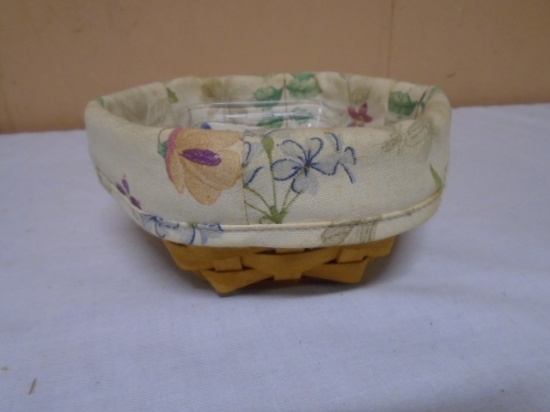 2001 Longaberger Sage Basket w/Liner and Protector