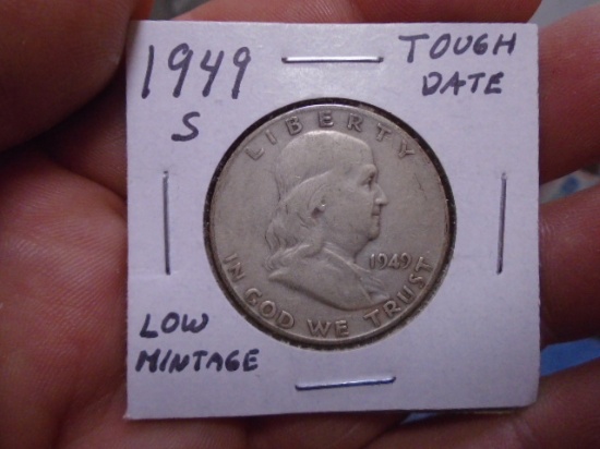 1949 S-Mint Silver Franklin Half Dollar
