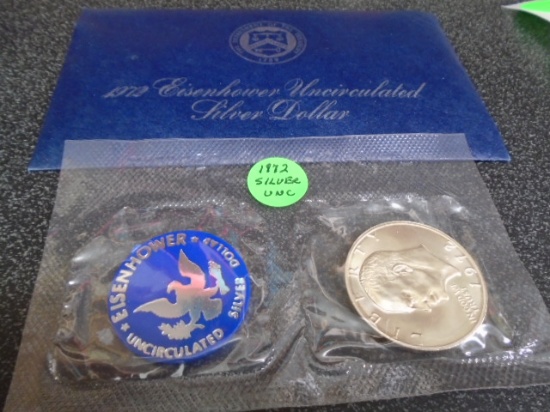 1972 Eisenhower Silver Uncirculated Dollar